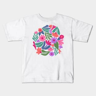 Bright happy flowers in cream Kids T-Shirt